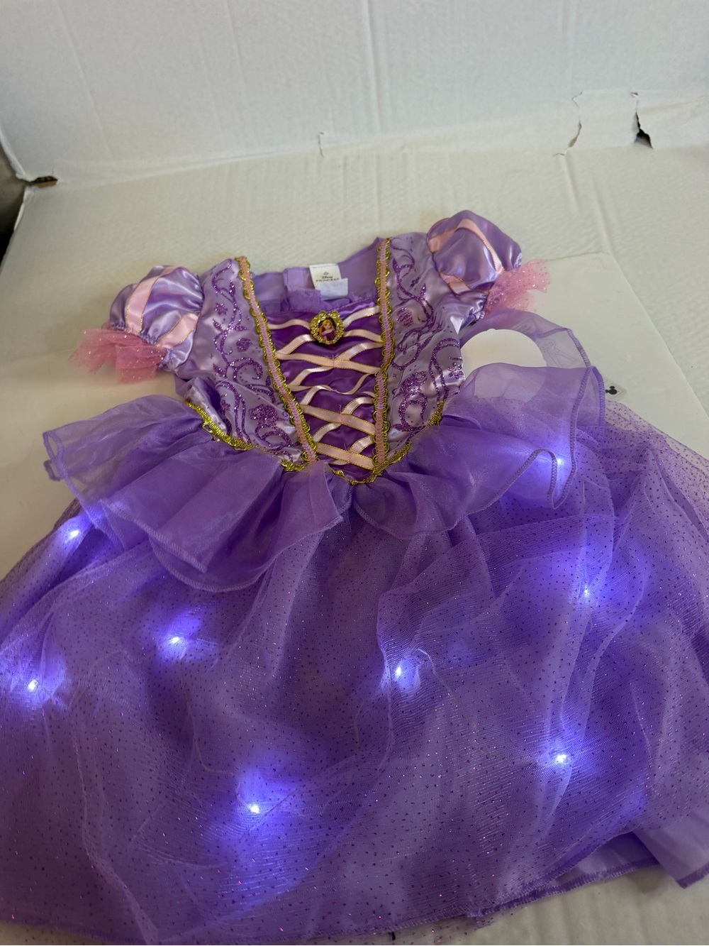 NWT Disney Princess Rapunzel purple light-up costume dress